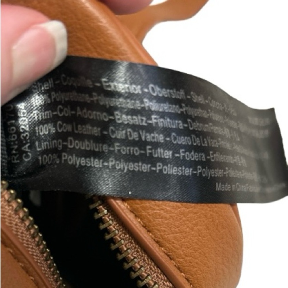 Anthropologie Woven Mini Circle 100% Cow Leather Crossbody Bag - Picture 9 of 9